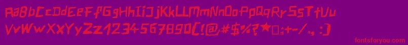 Blockss Font – Red Fonts on Purple Background