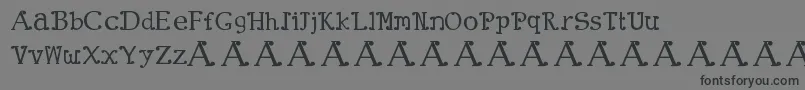 フォントClownTown – 黒い文字の灰色の背景