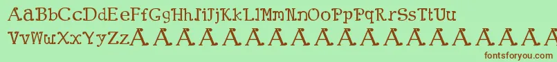 ClownTown Font – Brown Fonts on Green Background