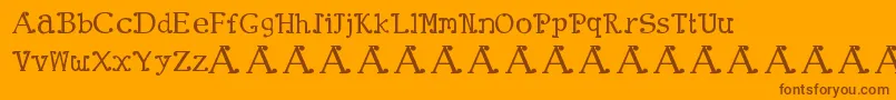 ClownTown Font – Brown Fonts on Orange Background