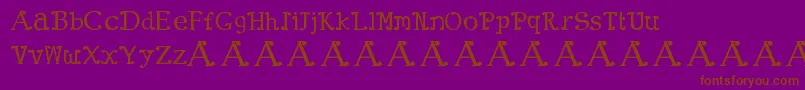 ClownTown Font – Brown Fonts on Purple Background