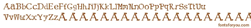 ClownTown-fontti – ruskeat fontit valkoisella taustalla