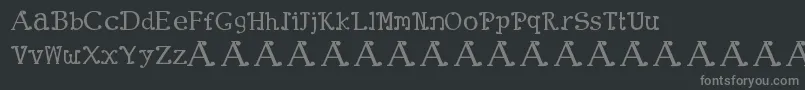 フォントClownTown – 黒い背景に灰色の文字
