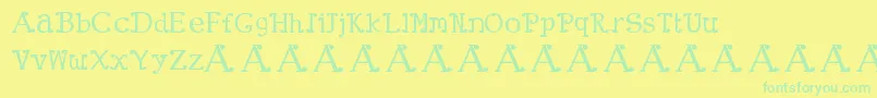 ClownTown Font – Green Fonts on Yellow Background