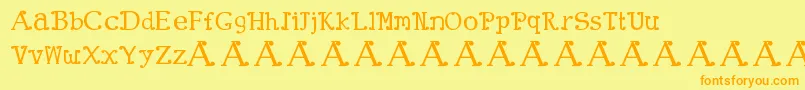 ClownTown Font – Orange Fonts on Yellow Background
