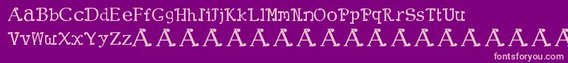 ClownTown Font – Pink Fonts on Purple Background