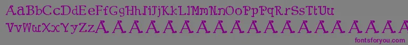 ClownTown-fontti – violetit fontit harmaalla taustalla