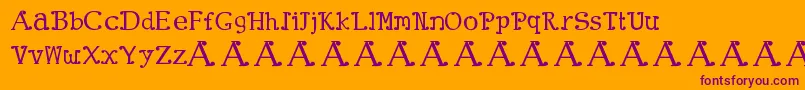 ClownTown Font – Purple Fonts on Orange Background