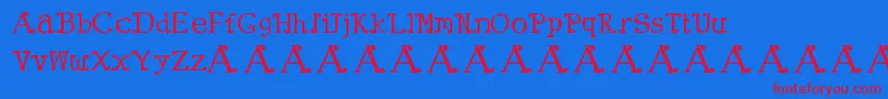 ClownTown Font – Red Fonts on Blue Background