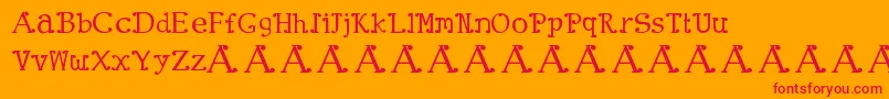 ClownTown Font – Red Fonts on Orange Background