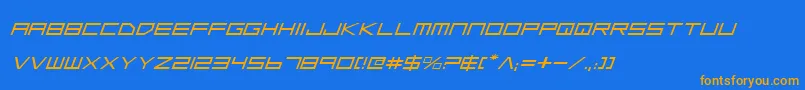 Шрифт Lgsei – оранжевые шрифты на синем фоне