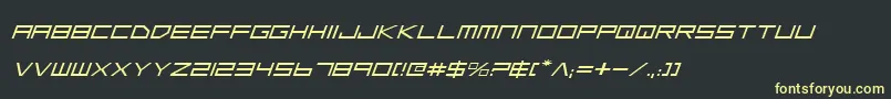 フォントLgsei – 黒い背景に黄色の文字