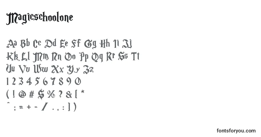 Шрифт Magicschoolone – алфавит, цифры, специальные символы