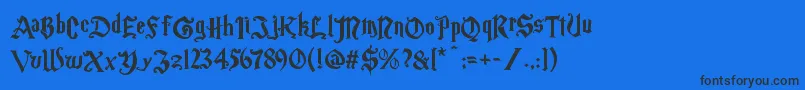 Magicschoolone Font – Black Fonts on Blue Background