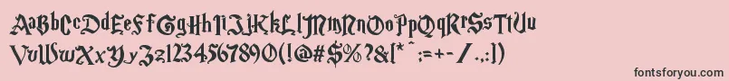 Magicschoolone-Schriftart – Schwarze Schriften auf rosa Hintergrund