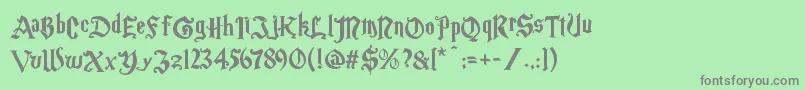 Magicschoolone Font – Gray Fonts on Green Background