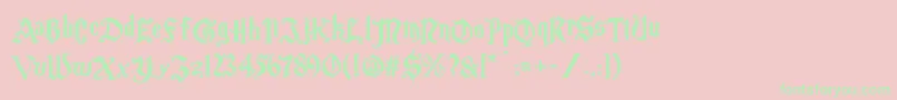 Magicschoolone Font – Green Fonts on Pink Background