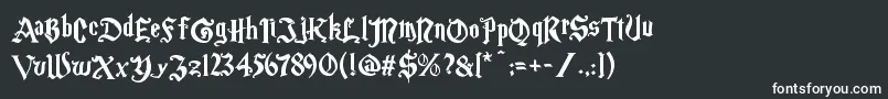 Magicschoolone-fontti – valkoiset fontit mustalla taustalla
