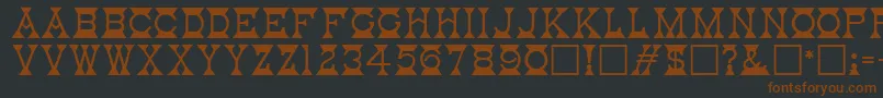 MantelRegular Font – Brown Fonts on Black Background