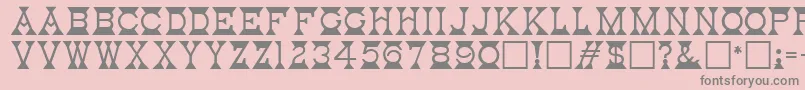 MantelRegular Font – Gray Fonts on Pink Background