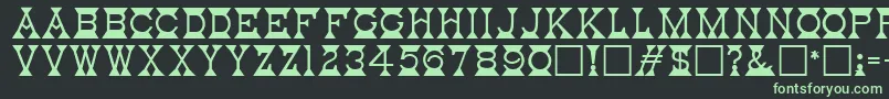 Шрифт MantelRegular – зелёные шрифты на чёрном фоне