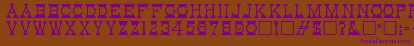 MantelRegular Font – Purple Fonts on Brown Background