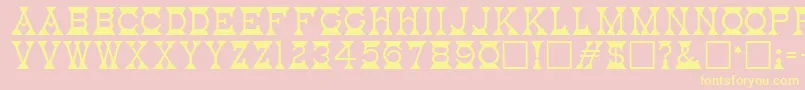 MantelRegular Font – Yellow Fonts on Pink Background