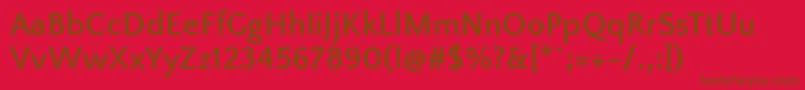 QuattrocentosansBold Font – Brown Fonts on Red Background