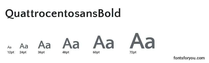 QuattrocentosansBold Font Sizes