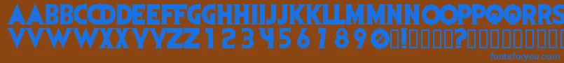 Evildead Font – Blue Fonts on Brown Background