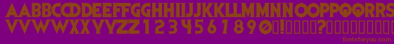 Evildead Font – Brown Fonts on Purple Background