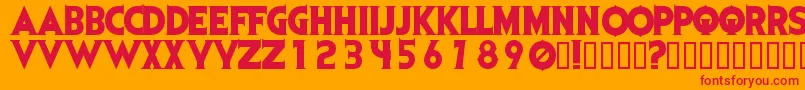 Evildead Font – Red Fonts on Orange Background