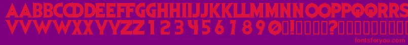 Evildead Font – Red Fonts on Purple Background