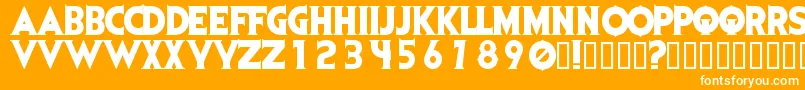 Evildead Font – White Fonts on Orange Background