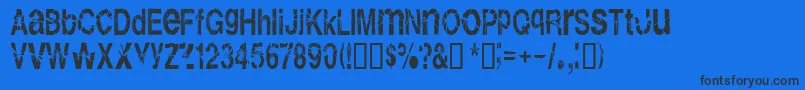 Shatterb Font – Black Fonts on Blue Background