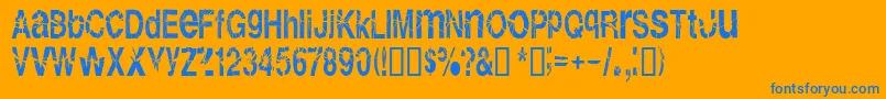 Shatterb Font – Blue Fonts on Orange Background