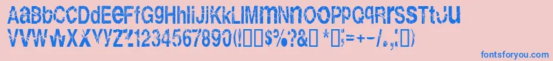 Shatterb Font – Blue Fonts on Pink Background
