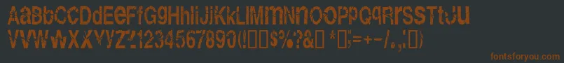 Shatterb-fontti – ruskeat fontit mustalla taustalla