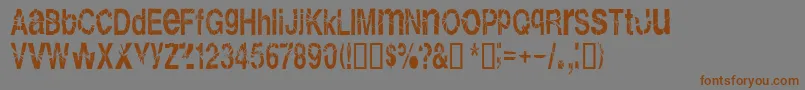 Shatterb Font – Brown Fonts on Gray Background
