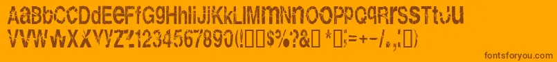Shatterb Font – Brown Fonts on Orange Background