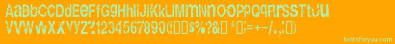 Shatterb Font – Green Fonts on Orange Background