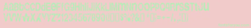 Shatterb Font – Green Fonts on Pink Background