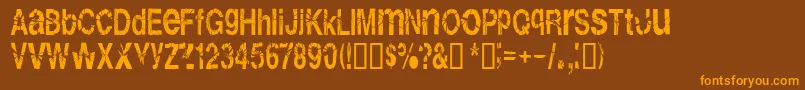 Shatterb Font – Orange Fonts on Brown Background