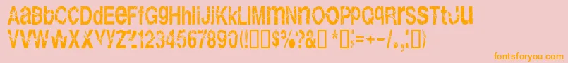 Shatterb Font – Orange Fonts on Pink Background
