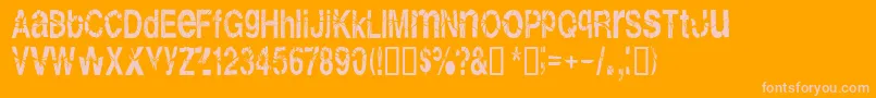 Shatterb Font – Pink Fonts on Orange Background