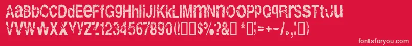 Shatterb Font – Pink Fonts on Red Background