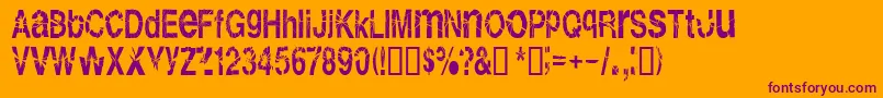 Shatterb Font – Purple Fonts on Orange Background