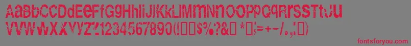 Shatterb Font – Red Fonts on Gray Background