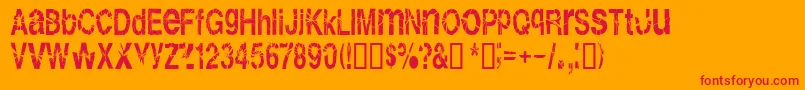 Shatterb Font – Red Fonts on Orange Background