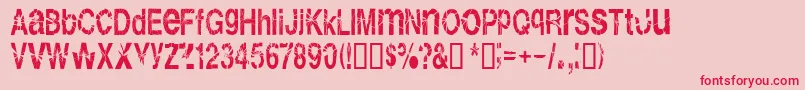 Shatterb Font – Red Fonts on Pink Background